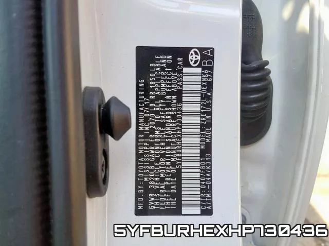 5YFBURHEXHP730436 фото 2