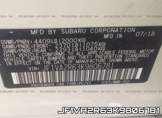 JF1VA2R63K9806781 фото 10