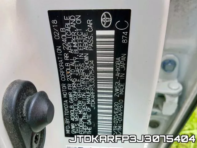 JTDKARFP3J3075404 фото 2