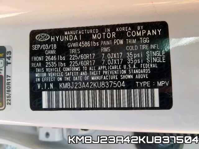 KM8J23A42KU837504 фото 2