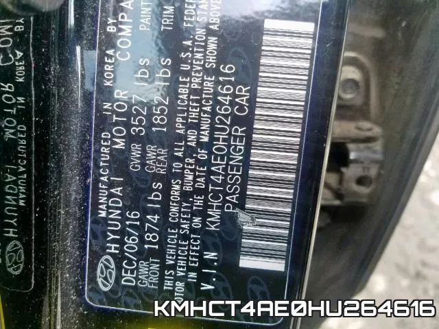 KMHCT4AE0HU264616 фото 2