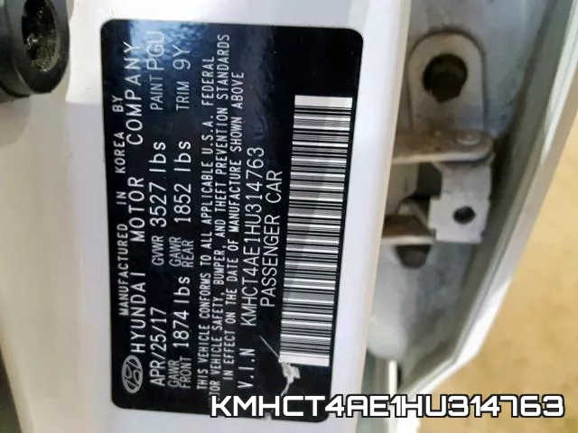 KMHCT4AE1HU314763 фото 2