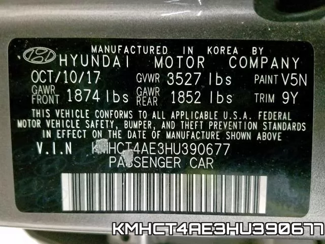 KMHCT4AE3HU390677 фото 2