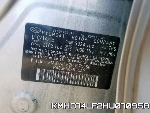 KMHD74LF2HU070958 фото 2