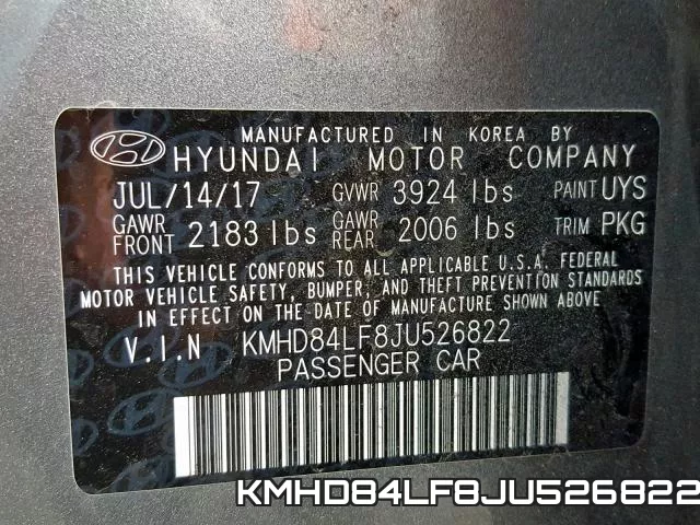 KMHD84LF8JU526822 фото 2