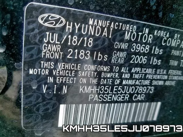KMHH35LE5JU078973 фото 2