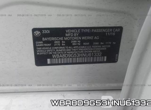WBA8D9G53HNU61332 фото 10