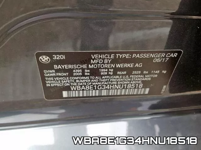 WBA8E1G34HNU18518 фото 2