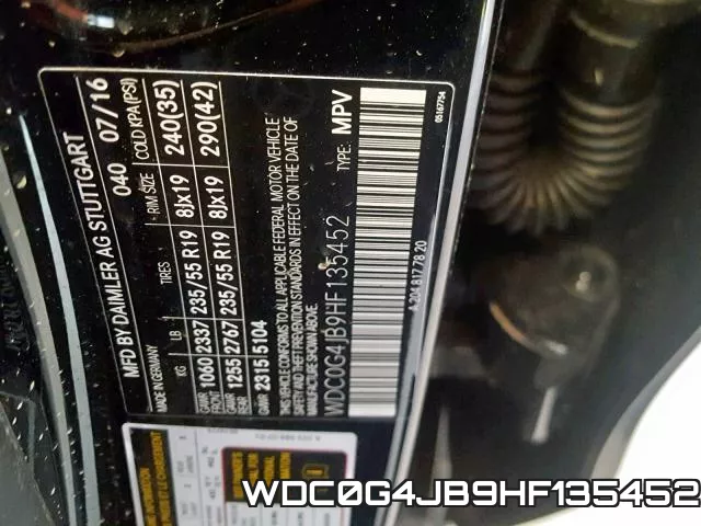 WDC0G4JB9HF135452 фото 2