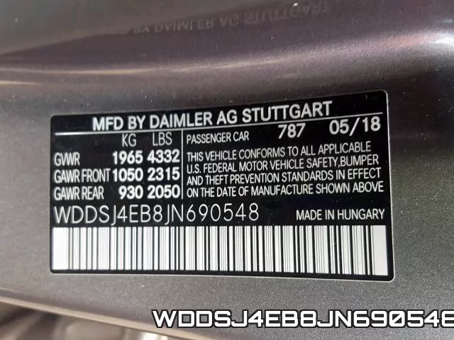 WDDSJ4EB8JN690548 фото 2