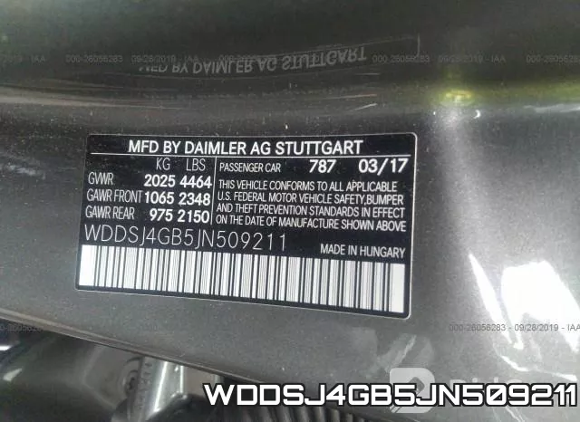WDDSJ4GB5JN509211 фото 10