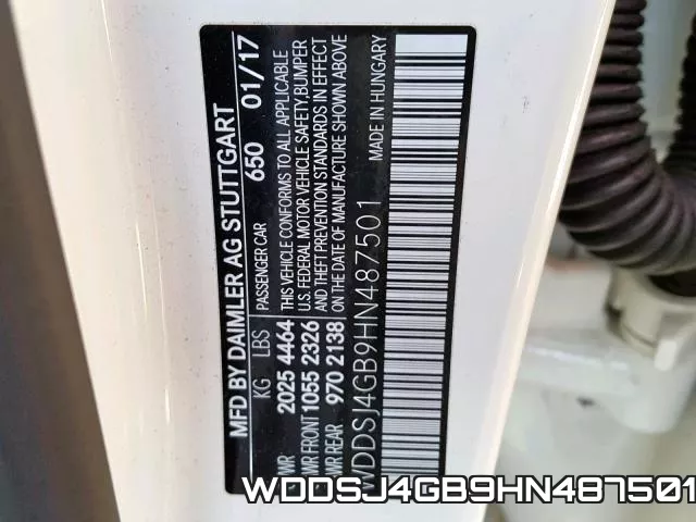 WDDSJ4GB9HN487501 фото 2