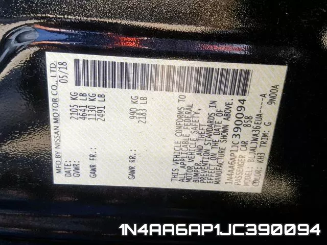 1N4AA6AP1JC390094 фото 2