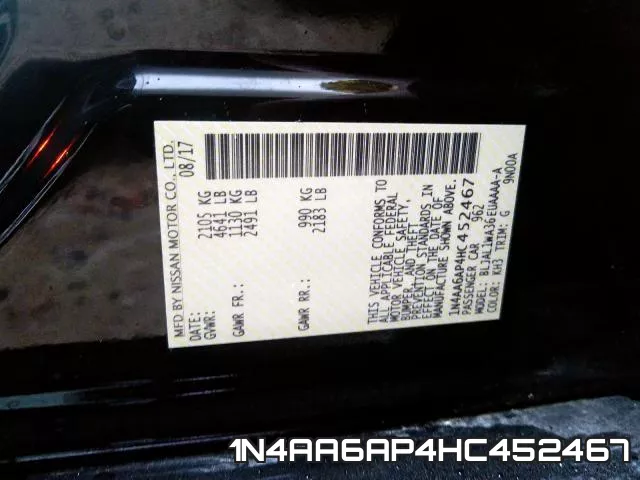 1N4AA6AP4HC452467 фото 2