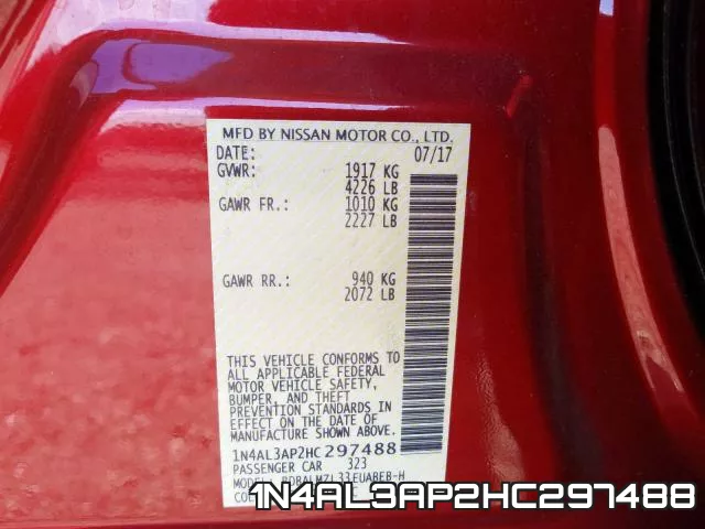 1N4AL3AP2HC297488 фото 2