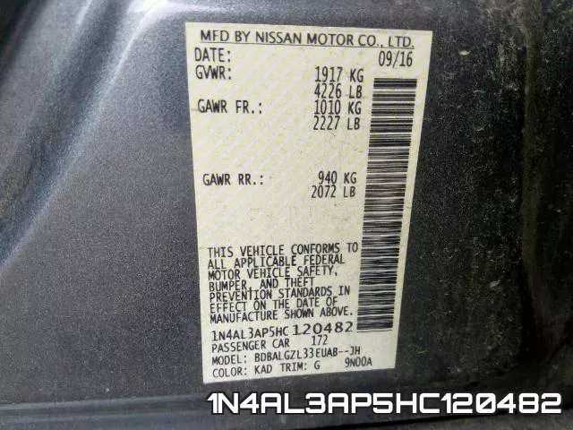 1N4AL3AP5HC120482 фото 2