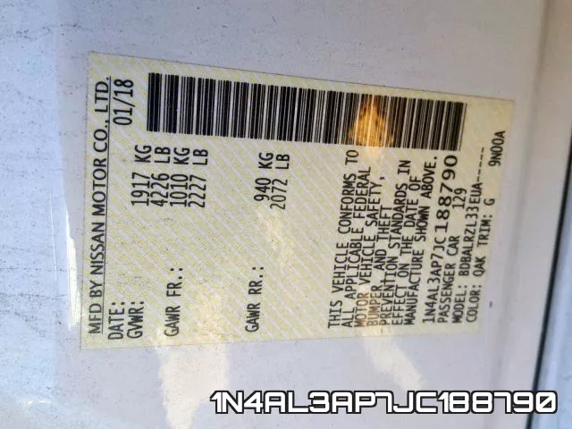 1N4AL3AP7JC188790 фото 2