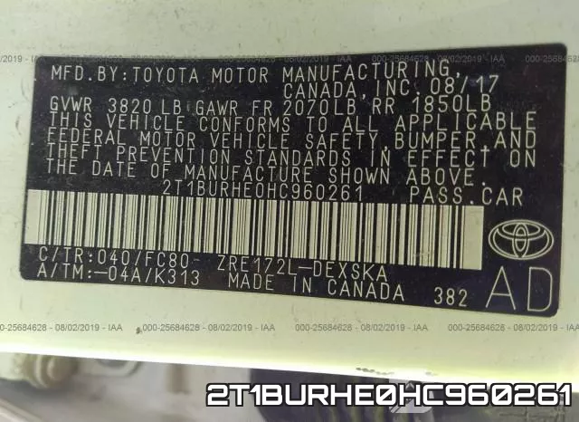 2T1BURHE0HC960261 фото 10