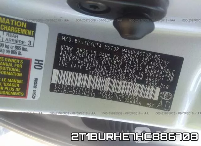 2T1BURHE7HC886708 фото 9