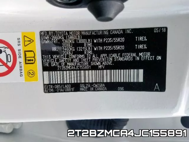2T2BZMCA4JC155891 фото 2