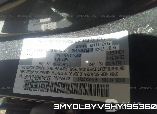 3MYDLBYV5HY195360 фото 10