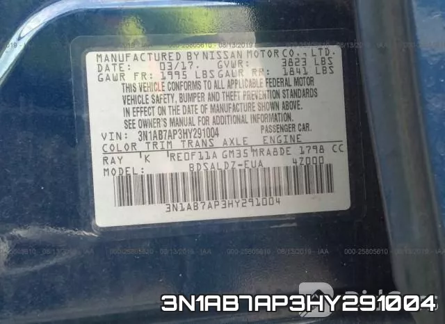 3N1AB7AP3HY291004 фото 9