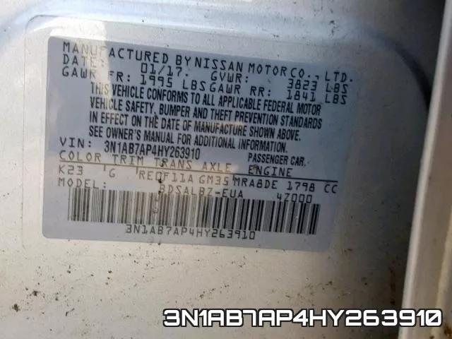3N1AB7AP4HY263910 фото 2