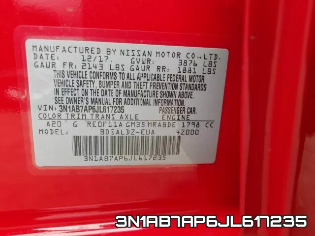3N1AB7AP6JL617235 фото 2