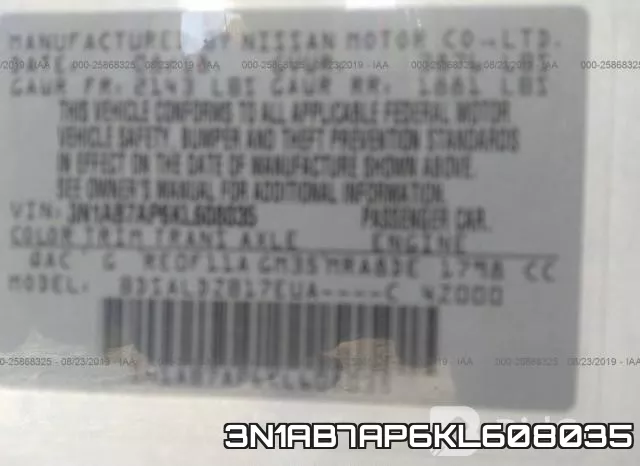 3N1AB7AP6KL608035 фото 10