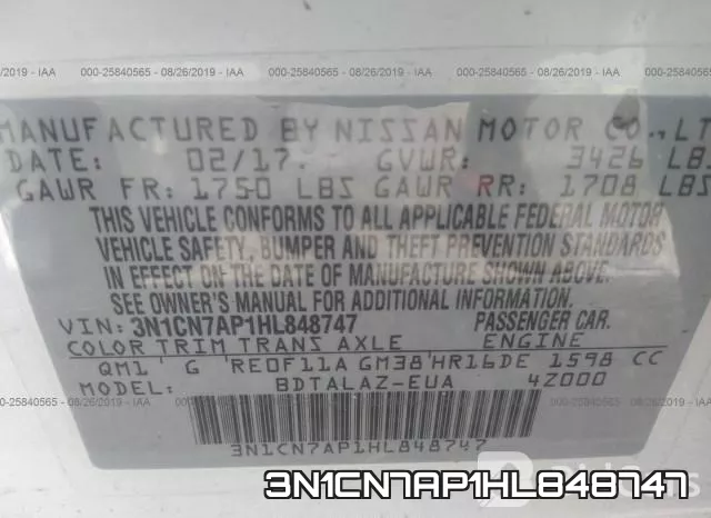 3N1CN7AP1HL848747 фото 10