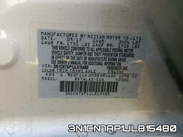 3N1CN7AP1JL815480 фото 2
