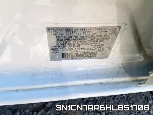 3N1CN7AP6HL851708 фото 2