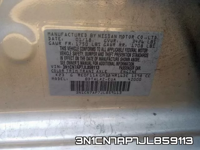3N1CN7AP7JL859113 фото 2