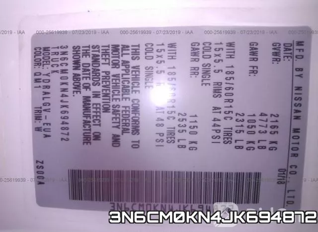 3N6CM0KN4JK694872 фото 9