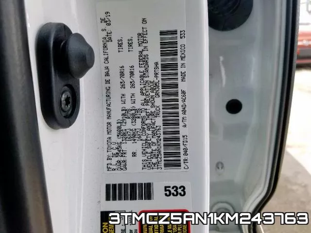 3TMCZ5AN1KM243763 фото 2