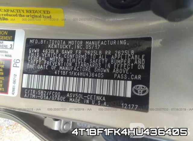 4T1BF1FK4HU436405 фото 10
