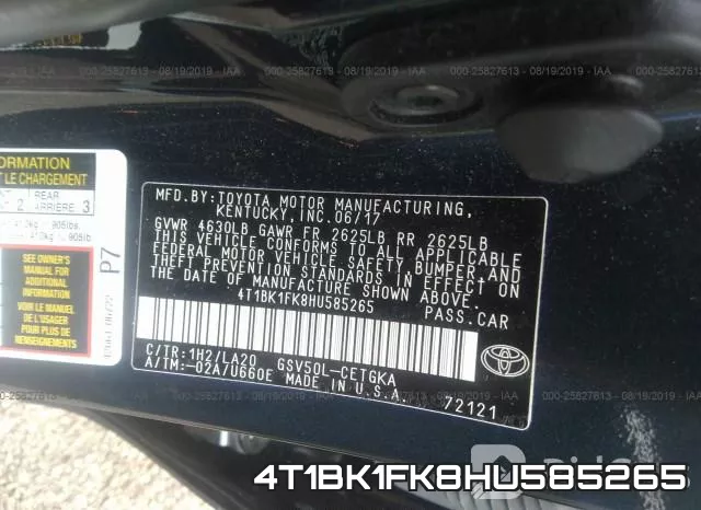 4T1BK1FK8HU585265 фото 10