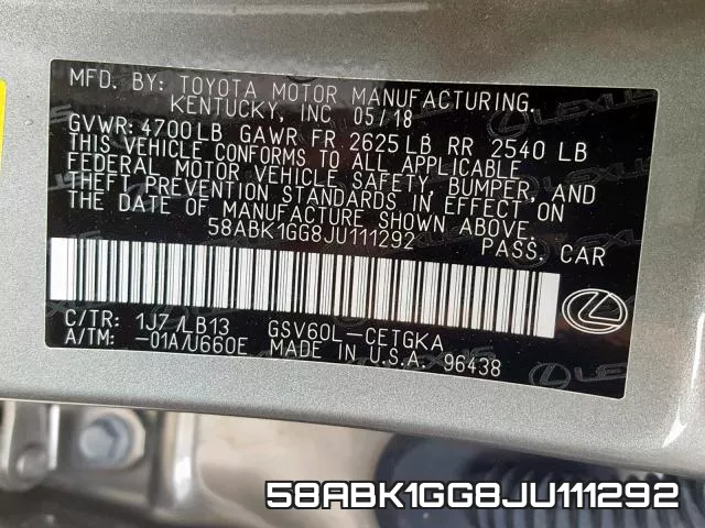 58ABK1GG8JU111292 фото 2