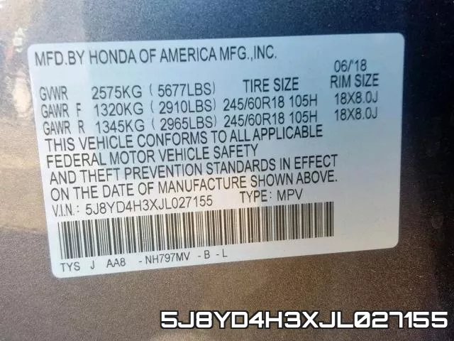 5J8YD4H3XJL027155 фото 2