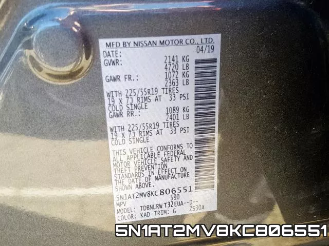 5N1AT2MV8KC806551 фото 2