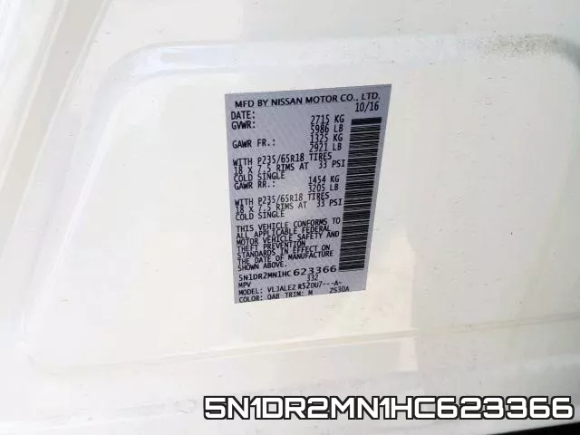 5N1DR2MN1HC623366 фото 2