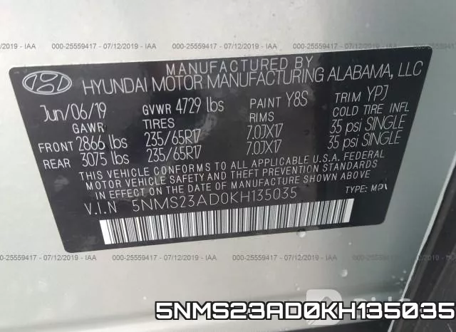 5NMS23AD0KH135035 фото 10
