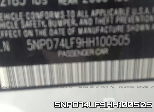 5NPD74LF9HH100505 фото 10
