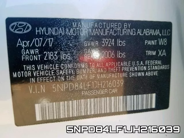 5NPD84LF1JH216039 фото 2