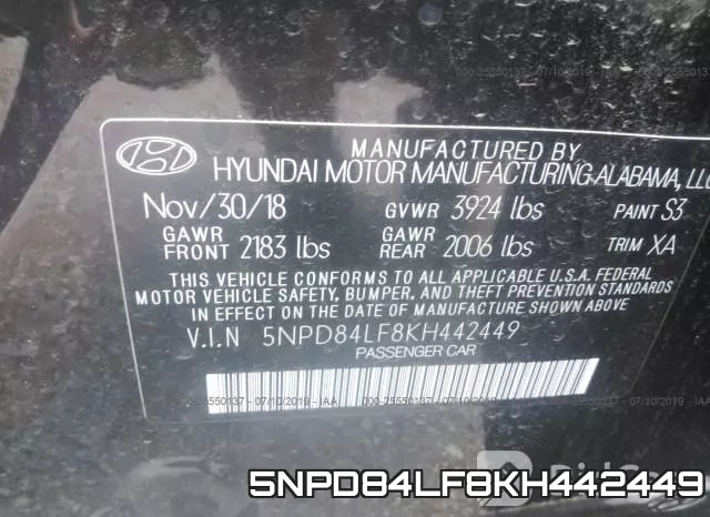 5NPD84LF8KH442449 фото 10