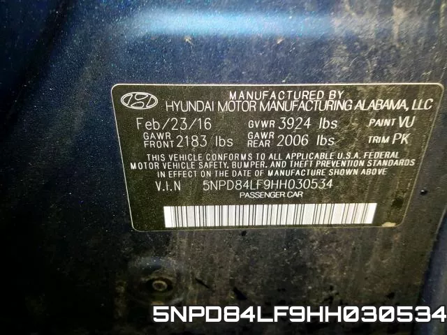 5NPD84LF9HH030534 фото 2