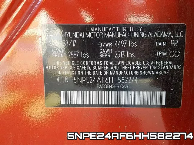 5NPE24AF6HH582274 фото 2