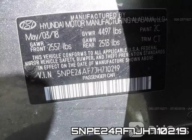 5NPE24AF7JH710219 фото 10