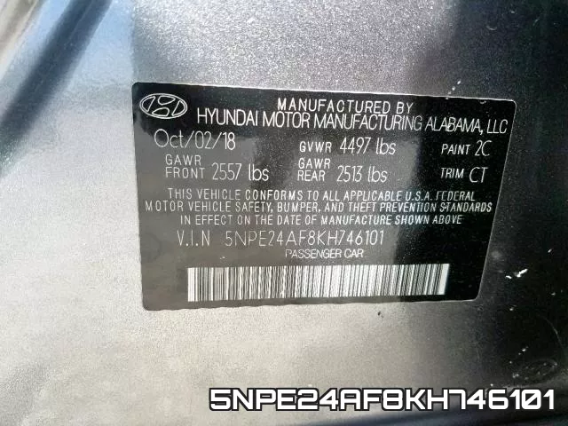 5NPE24AF8KH746101 фото 2