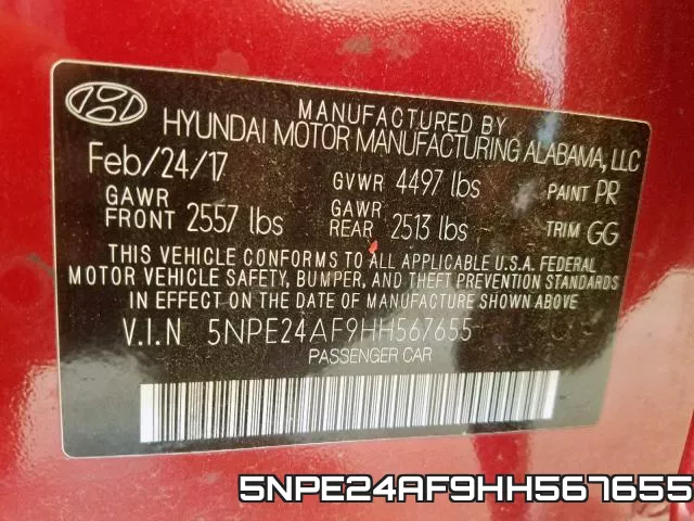5NPE24AF9HH567655 фото 2